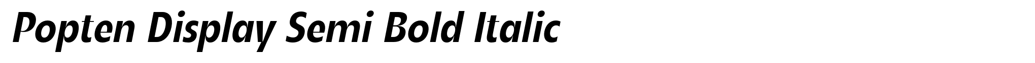 Popten Display Semi Bold Italic image